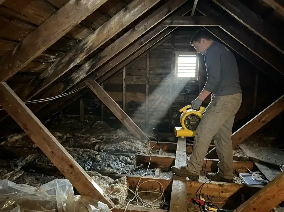 attic-water-damage-drying-proc-007 — frequently asked questions, Emergency Water Extraction & 24/7 Flood Response in Rainier…